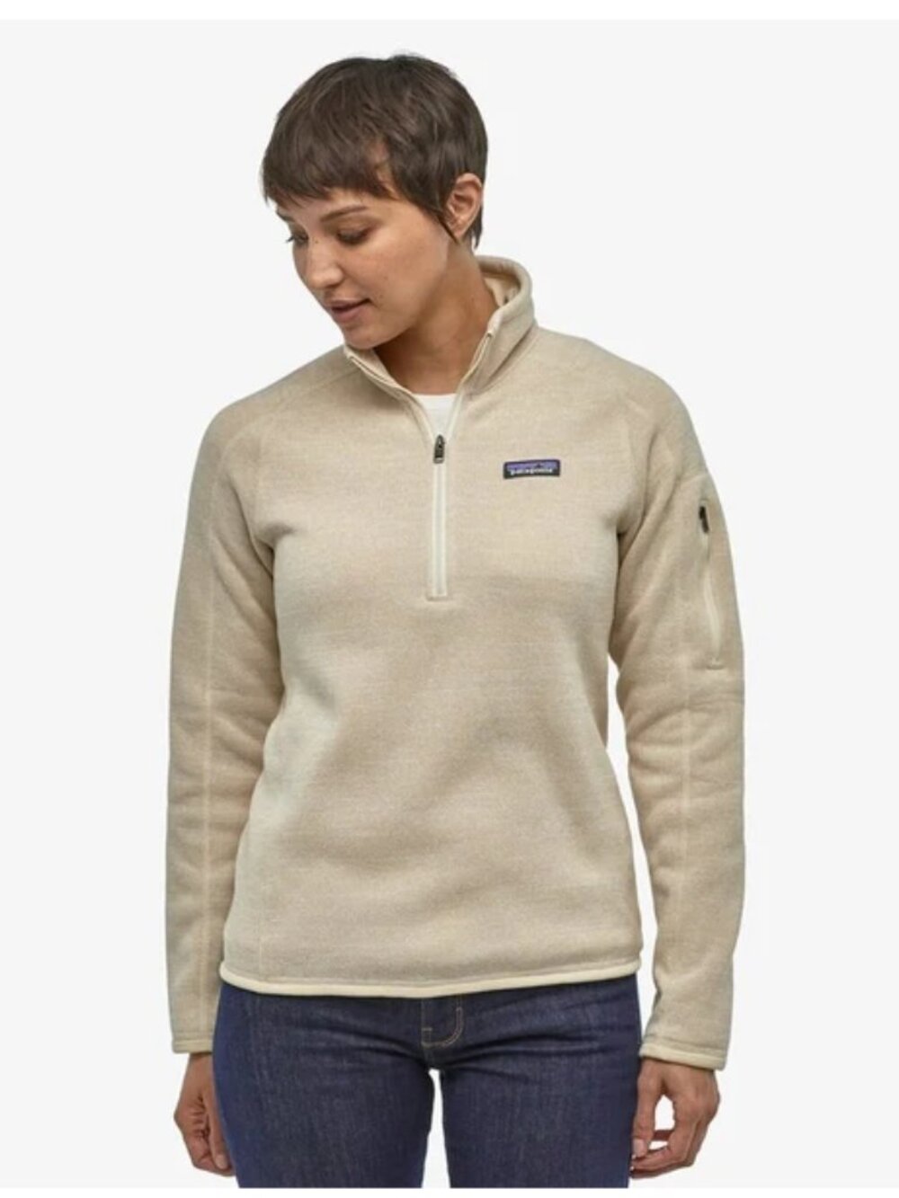 Women's Patagonia | Better Sweater Quarter Zip | Oyster White S